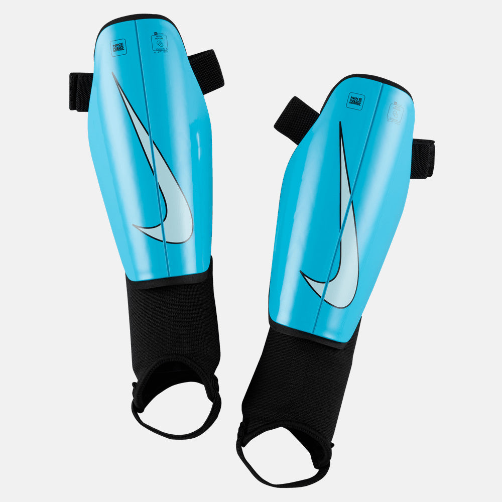 Front view of the Nike Kids' Charge Soccer Shin Guards.