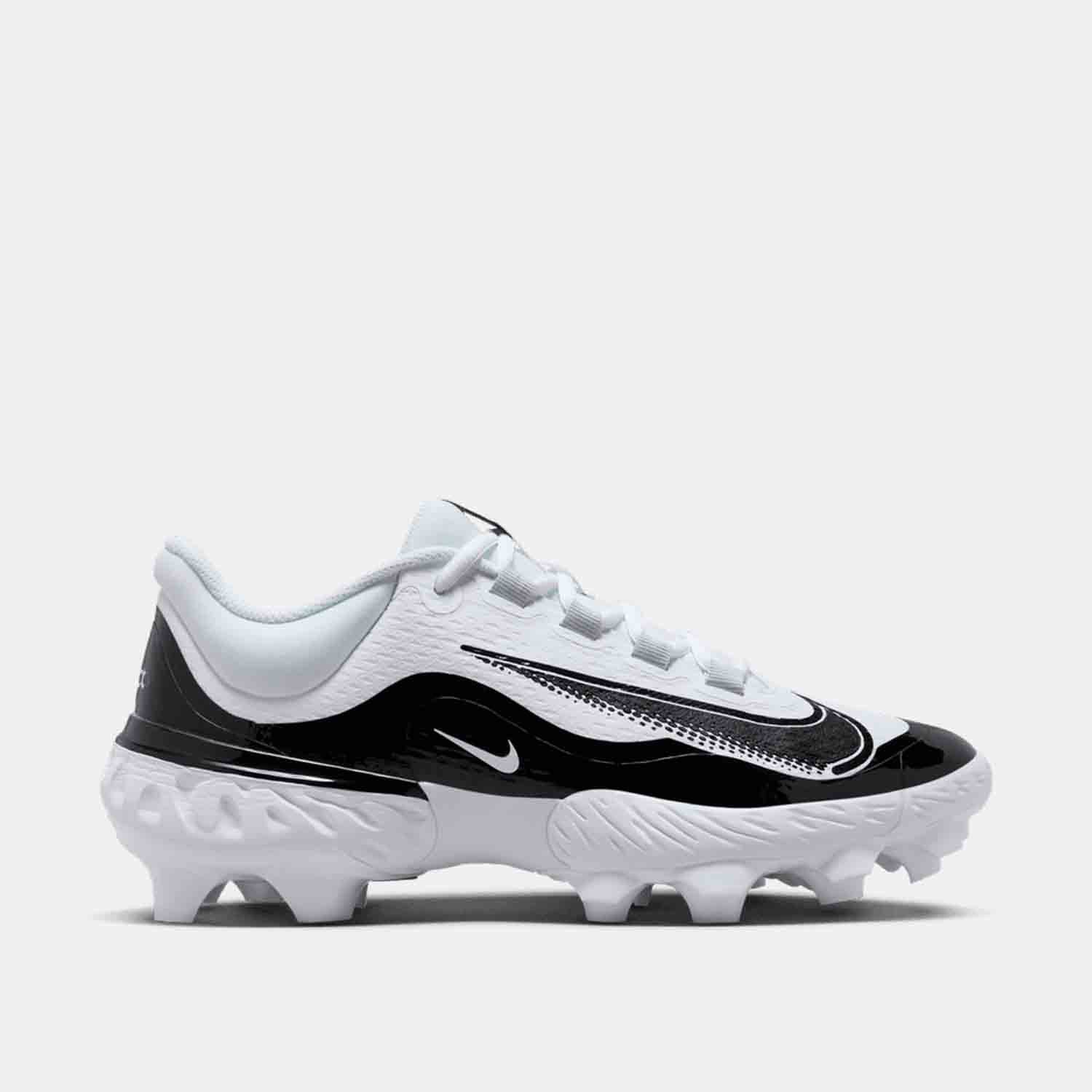 Side view of Men's Nike Alpha Huarache Elite 4 Low MCS Baseball Cleats.