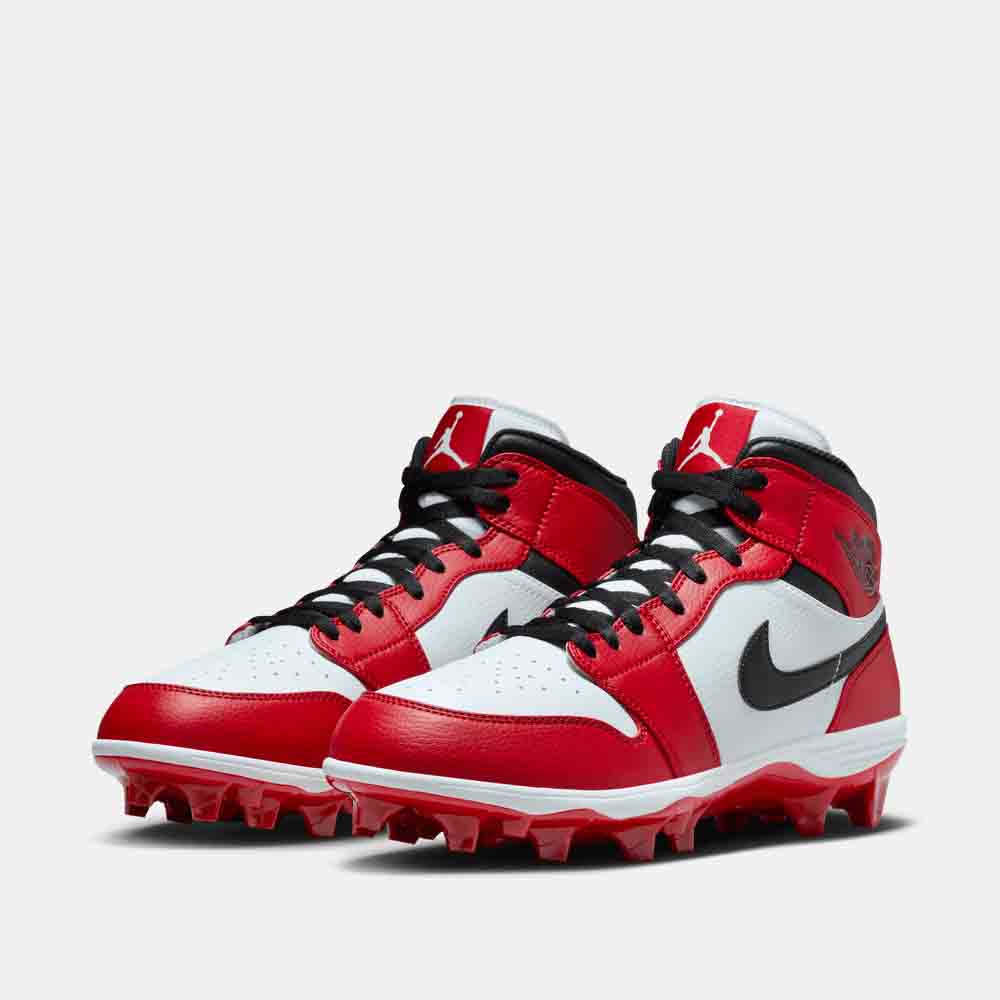 Front view of the Men's Jordan 1 Mid TD Football Cleats.