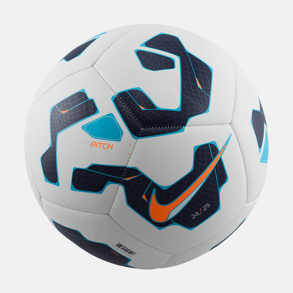 Front view of the Nike Pitch Soccer Ball.