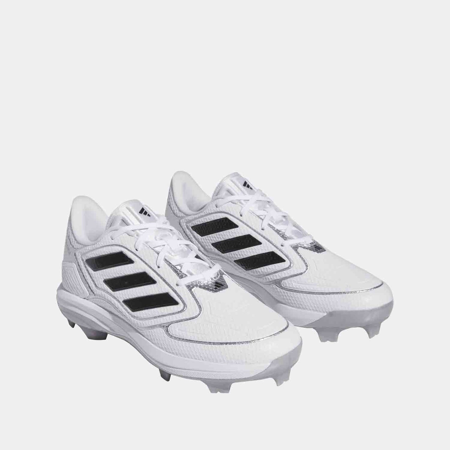 Front view of the Women's Adidas Adizero PureHustle 3 TPU Cleats.