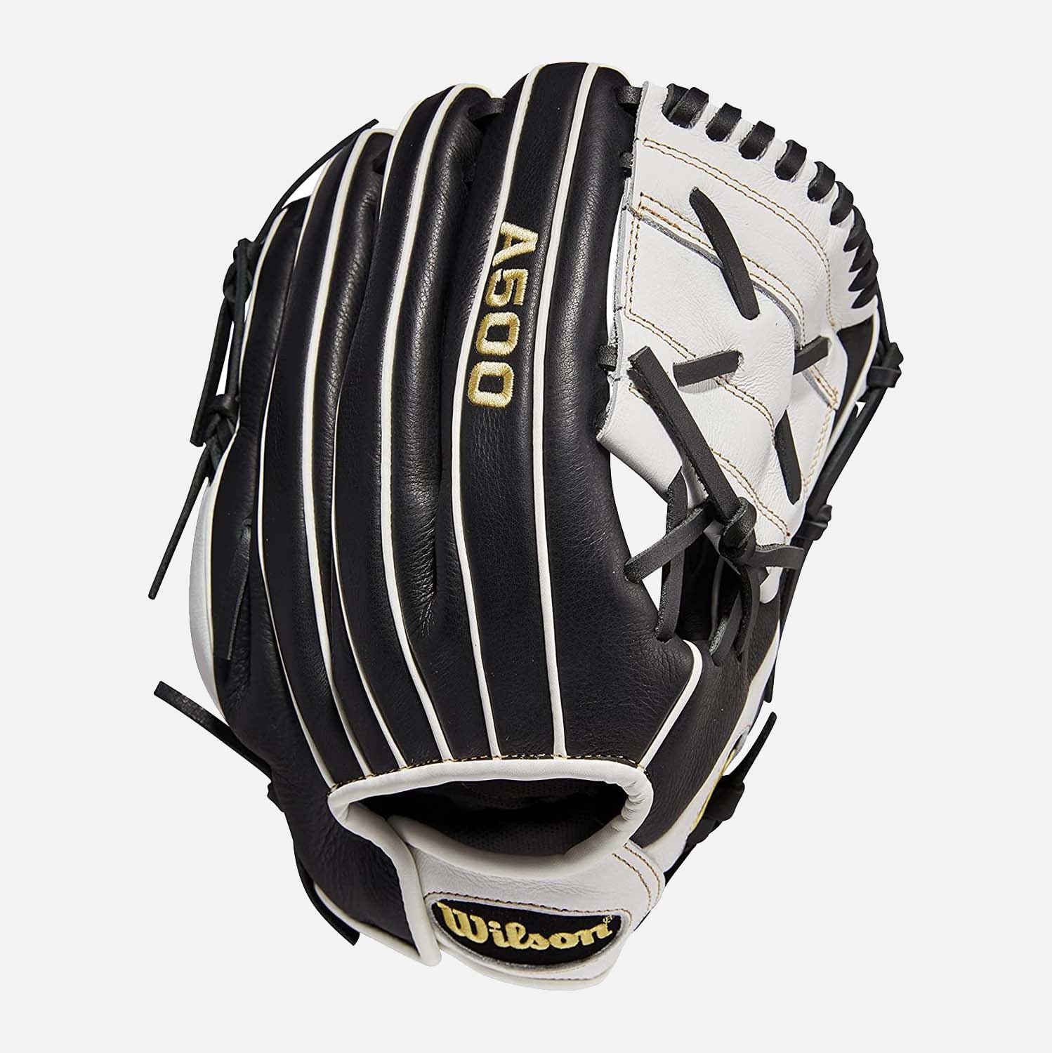 Rear view of A550 12" Siren Fastpitch Softball Glove.