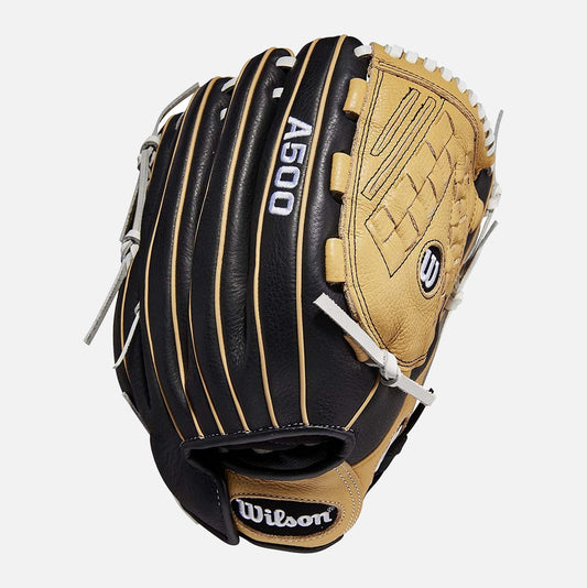 Rear view of A550 12.5" Siren Fastpitch Softball Glove.